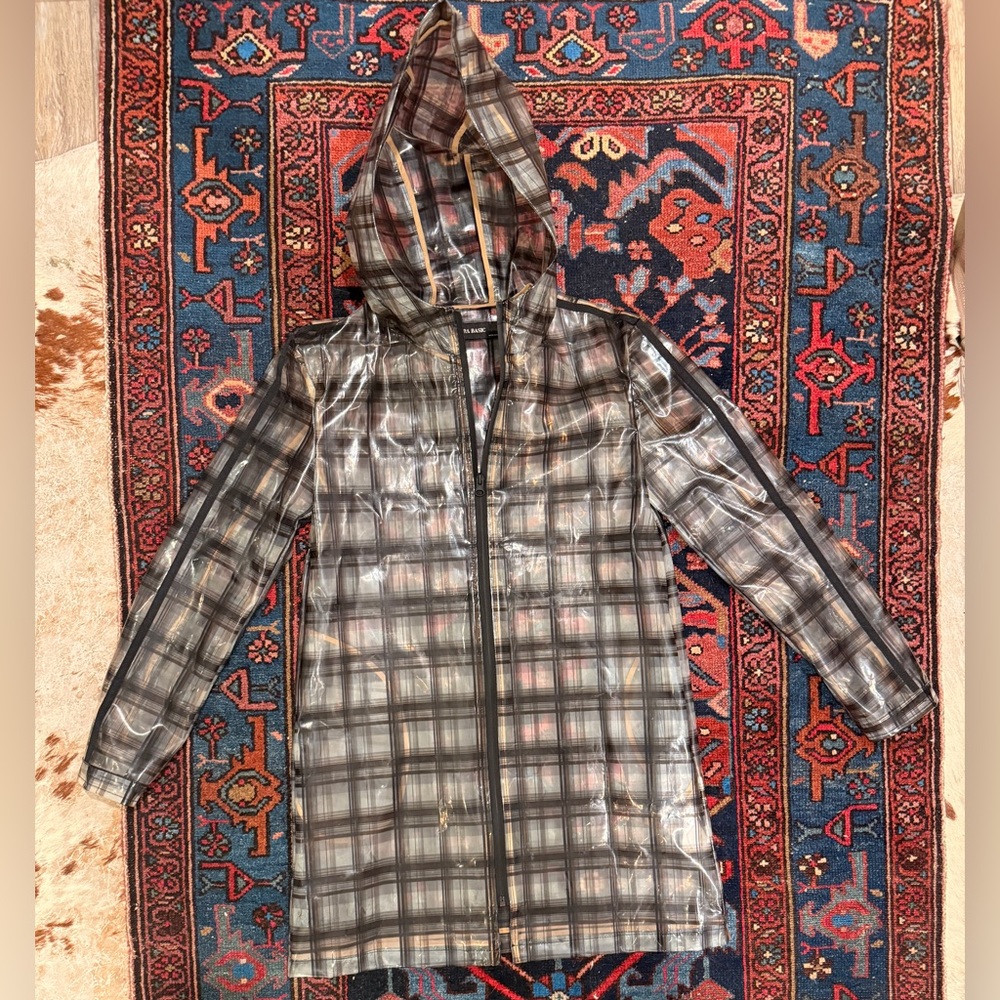 Sheer Plaid Zara raincoat